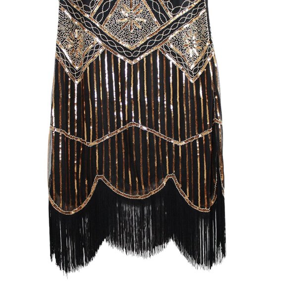Uniq Sense Fringe Bead Sequin Flapper Dress - Picture 4 of 16
